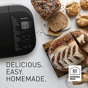 Panasonic Fully Automatic Bread Maker – 32 Programs, Yeast & Nut Dispenser, Stainless Steel