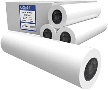 Alliance Wide Format Paper 24" x 150' CAD Bond Rolls (20lb | 4 Rolls, 24 In x 150 Ft | 2" Core)