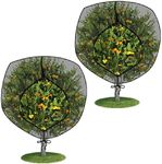 Fruit Tree Netting Covers with Zipper to Protect from Squirrels and Birds Large Netting for Fruit Trees Net Protection, Black, 10' x 13', 2 Pack