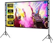 Projector Screen with Stand Portable 100inch Projection Screen lejiada 16:9 4K HD Projections Movies Screen with Carry Bag for Indoor Outdoor Home Theater Backyard Cinema Travel