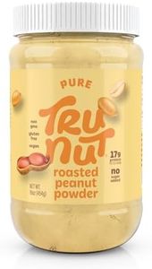 Tru-Nut Pure Roasted Peanut Powder - No Sugar Added - Perfect for Smoothies, Cooking and Baking - Vegan - Gluten Free - 16oz Jar