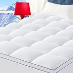 Extra Thick Mattress Topper Full/Double Size for Pressure Relief, Mattress Pad Cover Pillowtop Breathable,Down Alternative Overfilled Plush Soft Protector with 8-21 Inch Deep Pocket