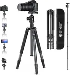 EMEET 63" Camera Tripod, Foldable Aluminum DSLR Tripods & Monopods, Heavy Duty Travel Tripod, 360 ° Ball Head Professional Aluminum Tripod with Carry Bag, Tripod for Camera/Webcam/Binoculars/Laser