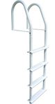Dock Edge Howell Galvalume Fixed Dock Ladder, 4 Steps, White