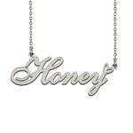Stainless Steel Name Necklace Custom Made Jewelry Gifts for My Best Friend Honey