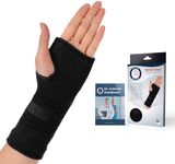 Dr. Arthritis Doctor Developed Wrist & Hand Compression Sleeve/Support/Brace, Palm Protector with Gel Pad, Optimum comfort for Carpal Tunnel, RSI & More Black, Medium