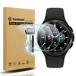 Suoman 4-Pack for Samsung Galaxy Watch 4 Classic 46mm Screen Protector Tempered Glass，HD Tempered Glass Screen Protector for Samsung Galaxy Watch 4 Classic 46mm Smartwatch