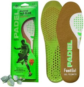 Footgel -Plantillas de Gel deportiva para Padel,Si eres jugador de pádel, protégete del riesgo de lesiones, alivia el dolor en pies, rodillas, lumbares y consigue ventaja en los partidos. (43 47)
