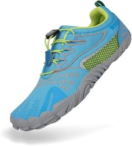 SAGUARO Womens Barefoot Water Shoes Zero Drop Gym Walking Beach Hiking Waterfalls Aqua Sports Pool Surf Quick Dry Trail Running Shoe Blue