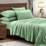 TREELY Sage Green Queen Size Bed Sh