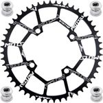 YBEKI 40T 42T 44T 46T 48T 50T 52T Round Bicycle Chainring, Narrow Width Chainrings 104 BCD for Road Bike Mountain Bike BMX MTB