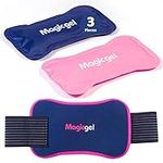 Magic Gel Ice Packs for Sports Injuries with Adjustable Wrap-Around Strap | Flexible Ice Pack Set for Muscle Pain, Sciatica Relief & More | Reusable Cold Compress Kit with Hot and Cold Packs