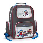 Louis Garneau Designer Backpack for Kids Pre-school and Elementary - Water Resistant Toddler Backpack for Boys and Girls (Hockey)