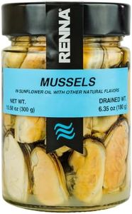 Renna, Succulent Mussels in Sunflower Oil, Product of Italy, 10.58 oz, Experience the Taste of the Mediterranean Seafood