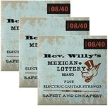 Reverend Willy's Mexican Lottery Brand Guitar Strings Electric 3 Sets 08-40