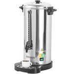NUPANT Commercial Coffee Urn 100 Cup/15L Coffee Dispenser with Upgraded Percolator, 304 Stainless Steel Hot Water Urn Beverage Dispenser with Keep Warm Mode, Large Coffee Maker for Catering Events