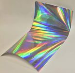 Silver Holographic Rainbow, 8 Sheets, 8 inch x 12 inch