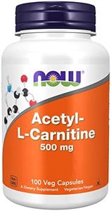 Now Foods, Acetyl-L-Carnitine, 500mg, 100 Capsules végétaliennes, Testé en Laboratoire, Acide Aminé, Sans Gluten, Sans Soja, Végétarien