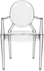 Inmod Phantom Stacking Arm Chair, Clear (Set of 2)