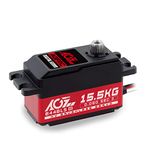 AGFRC 15.5KG Low-Profile High-Torque Steering-Servo - Brushless Digital Metal Gear RC Servo for 1/10 1/12 RC Car Truck Planes (B44BLS V2)