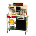 Theo Klein 8734 Bosch wooden workbench I Sturdy children's workbench, adjustable height I Electric cordless drill, tools with light and sound effects I Toy for children from 3 years