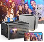 [Electric Keystone 4K/4P] 5G WiFi Bluetooth Projector 800ANSI/26000L,OTOUCH Native 1080P Projector, Support ±50°,Phone Mirror/Dual HiFi Speakers/BT Remote/50% Zoom/500'' for PhoneTV Stick 2024 New