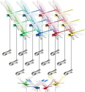 2026 Upgrade Dragon Fly Clips for Bugs Repellent, Premium 3D Simulation Fake Dragonfly Hat Clip to Keep Insects Away, Metal Garden Clips Decorative Yard Ornaments Hat Golf Moving (16)
