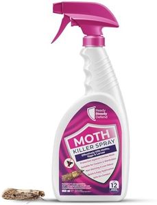 READY STEADY DEFEND Moth Killer Spray | 650ml | Repellent Protects Carpets, Clothes & Wardrobes From Moth Infestations | Non Staining & Low Odour | Kills on Contact | Effective & Easy to Use