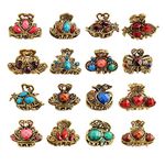 12 Pcs Mini Hair Clips Vintage Mini Jaw Claw Clips Mini Metal Hair Clamps Mini Butterfly Jaw Clips for Girl Women Hair DIY Accessory ( Random Style )