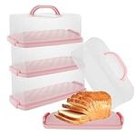 LDXDRU 4 Pack Portable Bread Box wi