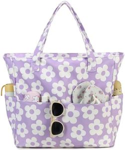 Waterproof Beach Tote Pool Bags for Women Ladies Extra Large Gym Tote Carry On Bag With Wet Compartment for Weekender Travel