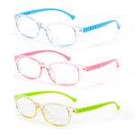 Vinuwu Kids Glasses, 3PCS Blue Light Blocking Glasses Clear Lens Glasses Kids, Comfortable & Anti-Blue Ray Eyeglassess, Children's Computer Glasses for Preventing Eye Fatigue and Protecting Eyes