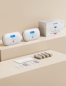 X-Sense Carbon Monoxide Detector 2-Pack – Battery Powered CO Alarm with Digital Display