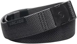 Arcade The Original Unisex Adventure Belt, Heavy Duty Elastic Webbing, Non-Metal Travel Friendly Buckle, Black/Black