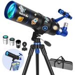 Gaterda Telescope for Adults & Beginners, 90 mm Opening 550 mm Telescope for Astronomy, Telescopes for Observing Moon with Decorating Stickers, Phone Adapter, Carry Bag