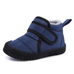 BMCiTYBM Toddler Winter Snow Boots Boys Girls Cold Weather Baby Faux Fur Shoes (Infant/Toddler/Little Kid), 2-navy, 18-24 Months Toddler