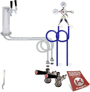 Kegco 3PSTCK2-NT Kegerator Kit, 2-Tap, Chrome