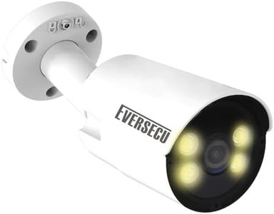 EVERSECU 1080P 24/7 Full-time Color Night Vision HD Analog Metal Bullet Security Camera with Warm Light LEDs, 2MP (HD-TVI/AHD/CVI/Analog) 4-in-1 CCTV Camera with 3.6mm Lens Wide Angle(4pack)