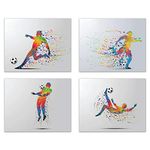 Summit Designs Rainbow Soccer Wall Art Decor - Set of 4 (8x10) Unframed Poster Photos