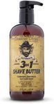 DeadeyeDick's 3-in-1 Shave Butter | Natural Shave Cream for Face, Head & Body | Gentle, Non-Irritating Formula for All Skin Types | 16 FL OZ