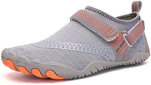 ANDUNE Men's Barefoot & Minimalist Cross Training Shoes - Orange Bolts | Wide Toe Box | Zero Drop Sole (Numeric_10)