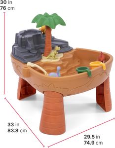 Step2 Dino Dig Sand & Water Sensory Table – 7-Piece Kids Activity Toy