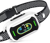 Anti Bark Collar for Dogs Rechargeable, Anti Barking Dog Collars with 7 Sensitivity Adjustable Vibration & Beep Modes Humane Smart Dog Barking Deterrent Device for Small Medium Large Dogs, White