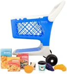 Let's Go Shopping Pretend Scan & Sort Shopping Cart, Includes Pretend Food, Blue Shopping Cart for Kids Age 2+