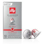 Illy Nespresso Compatible Capsules - Classico Lungo 10 Pack, Classico Lungo, 57 Grams