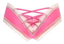 Sofishie Sexy V-back Criss Cross Panties, Whitepink, Large