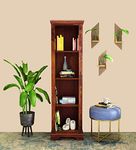 GR FURNITURE Wooden Book Shelves for Living Room | Open Bookcases with 4 Shelf Storage for Living Room | Sheesham, Honey Oak