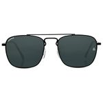CROWNCHI Classic Aviator Men Sunglasses/Goggles Ofsquare Shape For Men Women Metal Sunglasses/Goggles For Outdoor Travel Driving Cycling (Black)