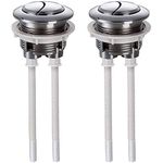 THETAG Toilet Dual Flush Push Button, 2 Pack Toilet Button Flushing Round Head Toilet Flush Button Replacement Accessories for Bathroom Toilet Water Tank Repair