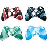 Silicone Cover Case for Xbox 360 Controller Soft Camouflage 4 Pack of Silicone Xbox 360 Controller Skin, Premium Super Grip Protective Skin Case Cover for Xbox 360 Controller